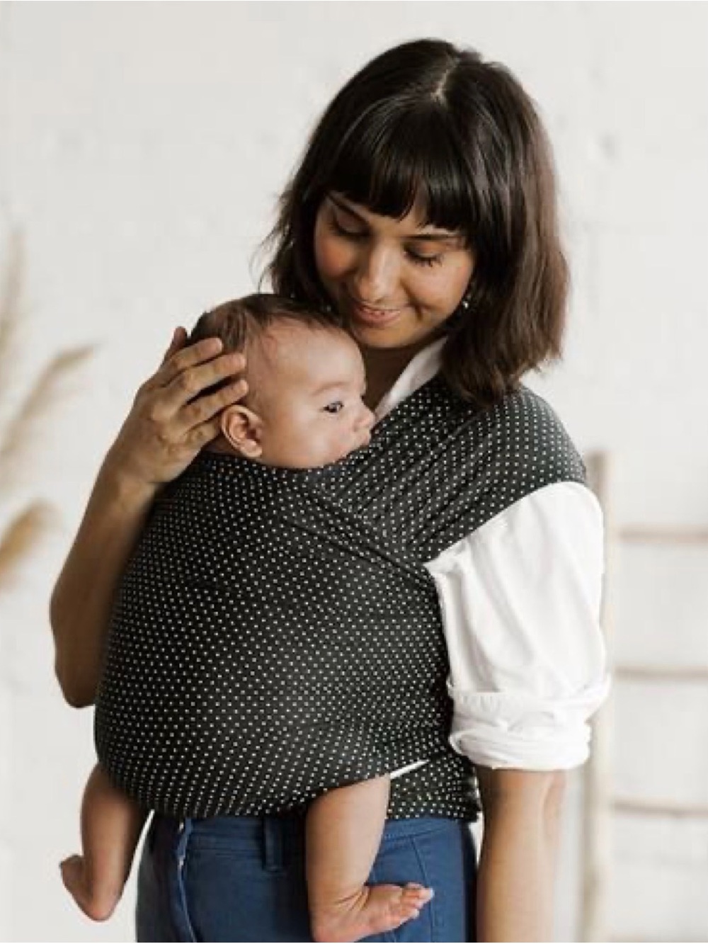 Solly baby charcoal Swiss dot